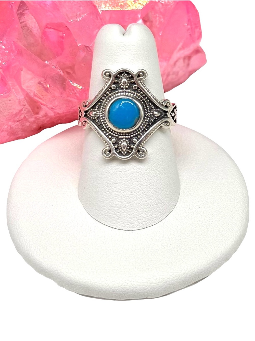 Sleeping Beauty Turquoise Mine Ring Size 7 Solid 925 Sterling Silver